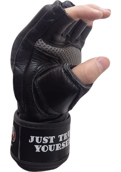 Deri 30299-L Elite Mma Eldiveni Hakiki Deri Serbest Dövüş Eldiveni Siyah modelleri