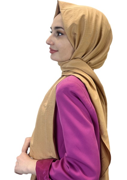 Pamuk Caz Şal, Eflatun Scarf Tek Renk Jazz Şal 1001