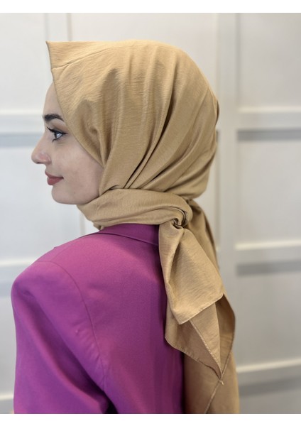 Pamuk Caz Şal, Eflatun Scarf Tek Renk Jazz Şal 1001