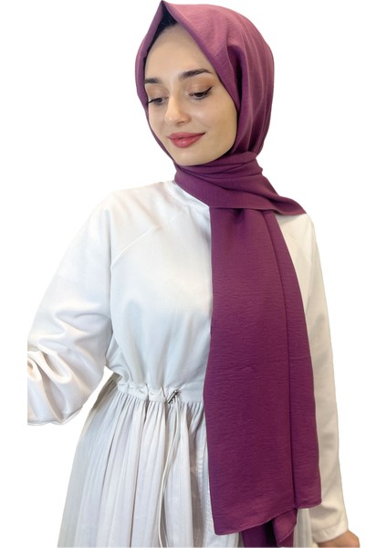 Pamuk Caz Şal, Eflatun Scarf Tek Renk Jazz Şal 1001