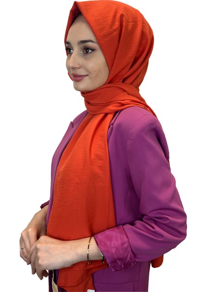 Pamuk Caz Şal, Eflatun Scarf Tek Renk Jazz Şal 1001