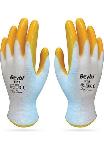 Sarı Nitril Eldiven Pn7 2 Çift
