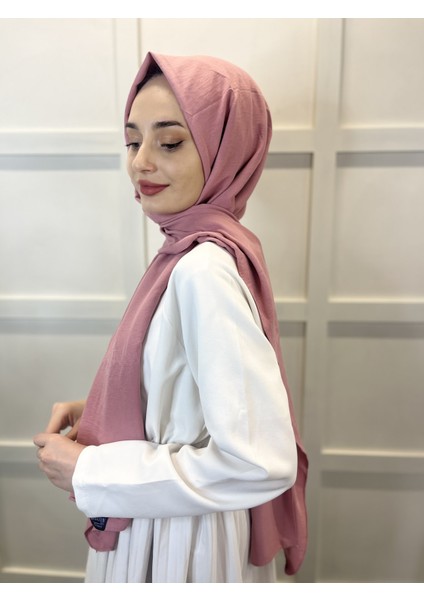 Pamuk Caz Şal, Eflatun Scarf Tek Renk Jazz Şal 1001