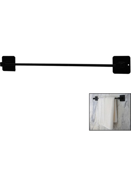 Siyah Uzun Metal Havluluk (44DEX34)