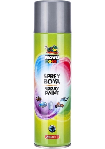 Nova Color Sprey Boya 200 ml Gümüş