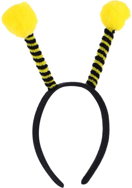 Gösteriler Için Sarı Ponponlu Mega Arı Taç Arı Maya Tacı 25X11 cm (4434)