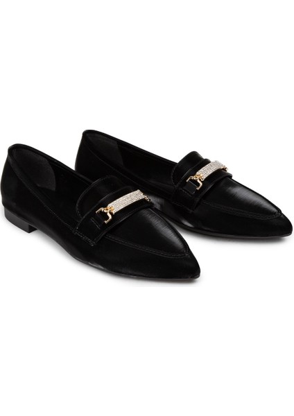 Siyah Kadın Tokalı Makosen Ayakkabı - K0552ZSYHC01 modelleri