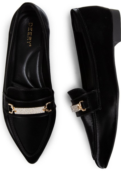 Siyah Kadın Tokalı Makosen Ayakkabı - K0552ZSYHC01 indirimleri