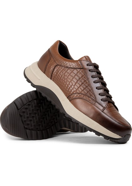 Deri Taba Rengi Erkek Sneaker Ayakkabı - 01984MTBAE01 modelleri