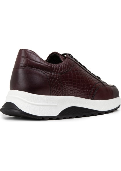 Deri Bordo Erkek Sneaker Ayakkabı - 01984MBRDE01 fiyatları