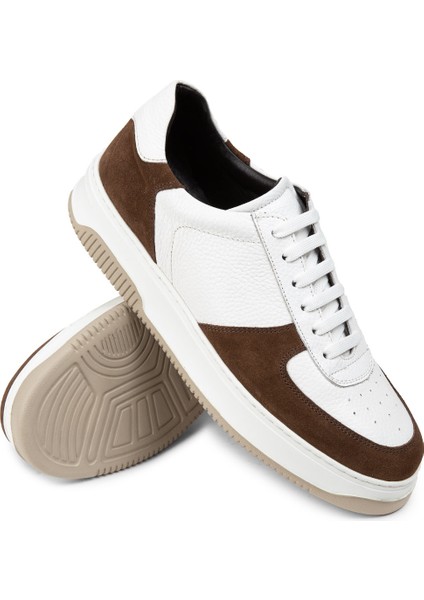 Deri Kahverengi Erkek Sneaker Ayakkabı - 01965MKHVE02 fırsatları