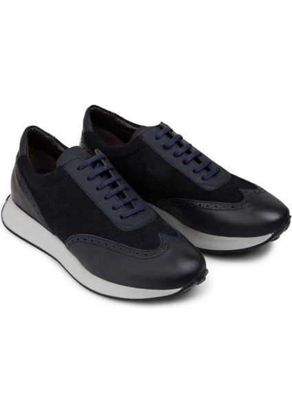 Süet Lacivert Erkek Sneaker Ayakkabı - 00750MLCVE04 fırsatları