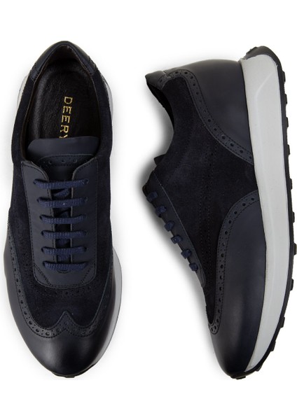Süet Lacivert Erkek Sneaker Ayakkabı - 00750MLCVE04 indirimleri