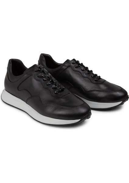 Deri Siyah Erkek Sneaker Ayakkabı - 01725MSYHE05 modelleri
