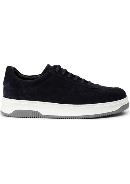 Süet Lacivert Erkek Sneaker Ayakkabı - 01965MLCVE03