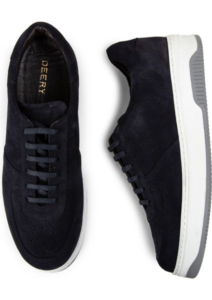 Süet Lacivert Erkek Sneaker Ayakkabı - 01965MLCVE03 indirimleri