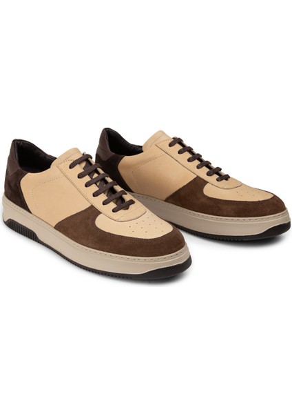Deri Vizon Rengi Erkek Sneaker Ayakkabı - 01965MVZNE04 fiyatları