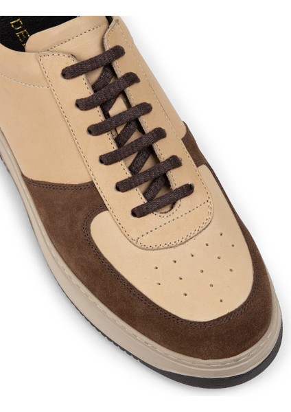 Deri Vizon Rengi Erkek Sneaker Ayakkabı - 01965MVZNE04 indirimleri