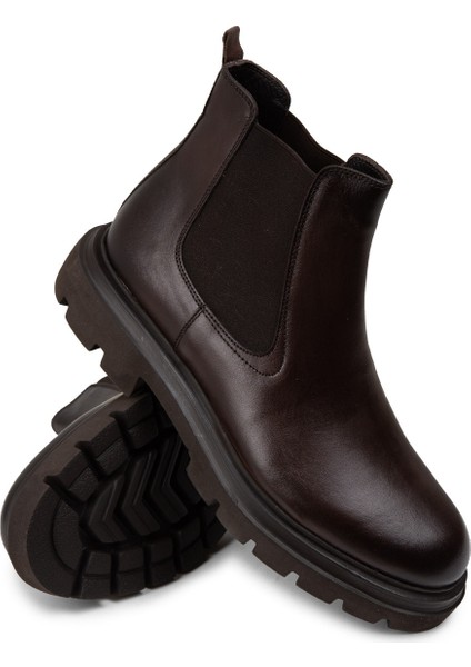 Hakiki Deri Kahverengi Erkek Chelsea Bot - 01982MKHVE01 fırsatları