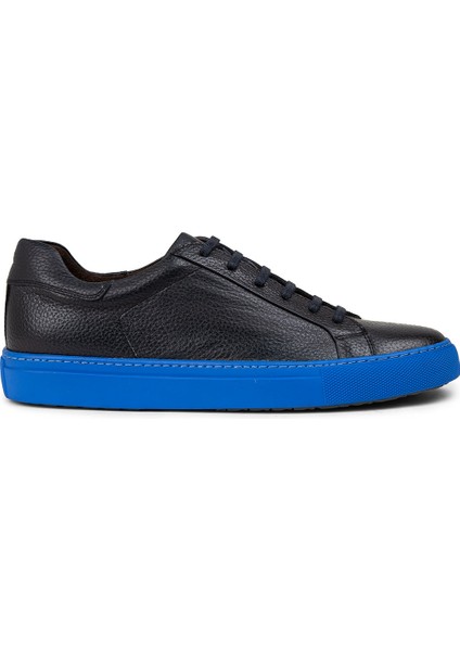 Deri Siyah Erkek Sneaker Ayakkabı - 01829MSYHC10