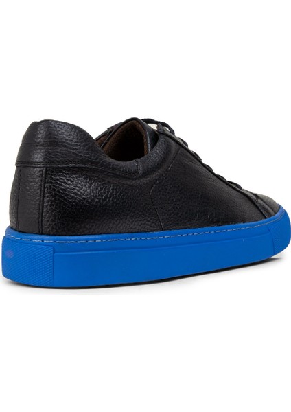 Deri Siyah Erkek Sneaker Ayakkabı - 01829MSYHC10