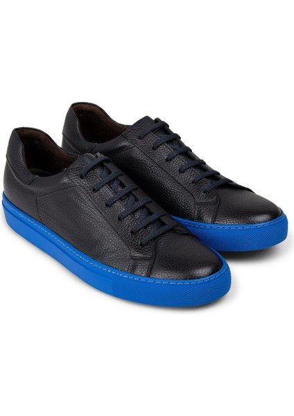 Deri Siyah Erkek Sneaker Ayakkabı - 01829MSYHC10