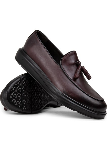 Deri Bordo Comfort Erkek Loafer - 01840MBRDP02 modelleri
