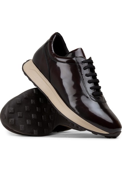Deri Bordo Erkek Sneaker Ayakkabı - 01983MBRDE01 modelleri