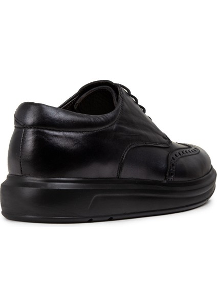 Deri Gri Comfort Erkek Günlük Ayakkabı - 01942MGRIP03