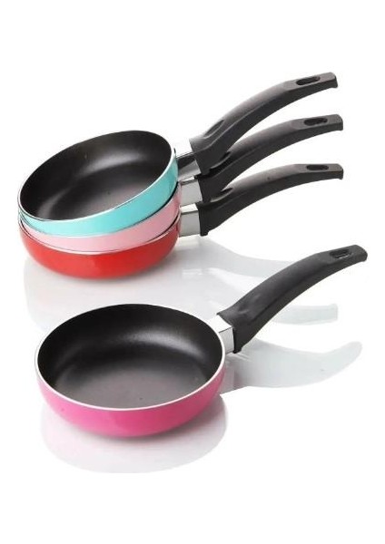 Teflon Mini Sos Tavası 12 cm - Pembe