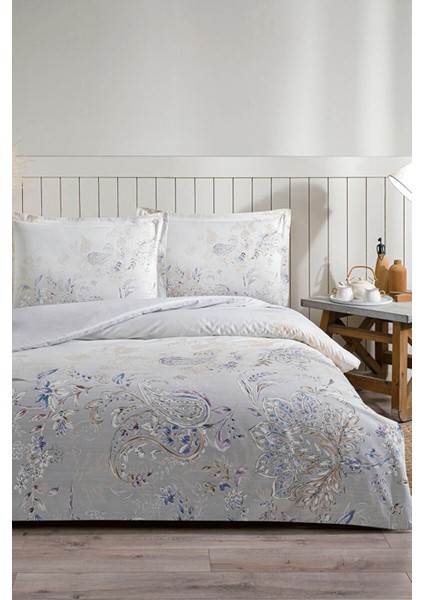 Çift Kişilik Ranforce Nevresim Takımı - Mouve Gri