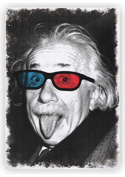 Albert Einstein Ahşap Poster 20X29 cm
