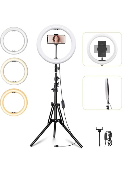 14 Inç Halka Led 210 cm Tripodlu