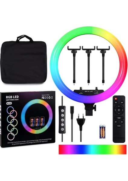 Rgb LED Selfie Işığı 45 cm + 210 cm Tripod