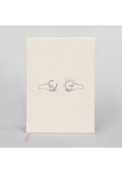 Kanvas Defter Eril Dişil Denge El Boyaması Çizgisiz Bej DFTR0016