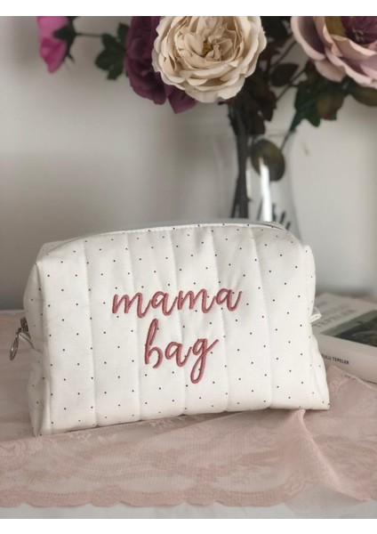 Nakışlı Büyük Boy Organizer - Makyaj Çantası / Anne bebek çantası / Organizer