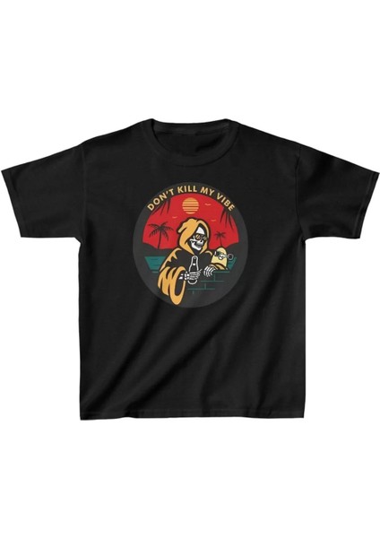 Çocuk Unisex Baskılı T-Shirt - Siyah fiyatları