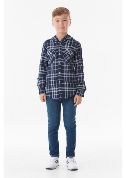 Ekose Desenli Kapüşonlu Erkek Çocuk Gömlek fiyatları