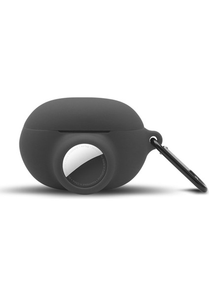 Beats Studio Buds+Airtag 2 In 1 Koruyucu Kılıf Kapak Taşınabilir Kulaklık Yumuşak Silikon Koruyucu Anahtarlık-Siyah Için (Yurt Dışından)