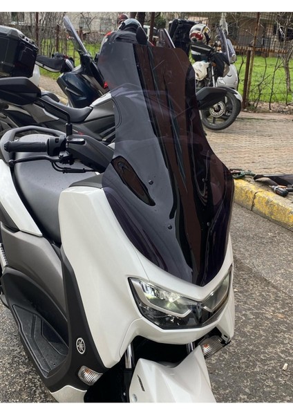 Yamaha Nmax Ön Cam 2021 2023 Modellere Uyar 72CM Siyah Renk 4mm Uzun Boylu