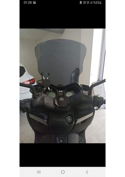 Yamaha Xmax 250 Ön Cam 2014 2017 Modellere Uyar 58CM  Açıkfüme Renk   4mm Orta Boylu