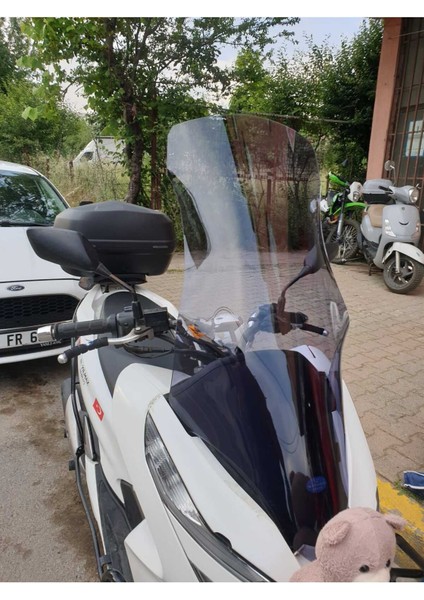 Honda Pcx 125 Ön Cam 2018 2020 Modellere Uyar 83CM  Açıkfüme Renk   4mm Uzun ve Geniş