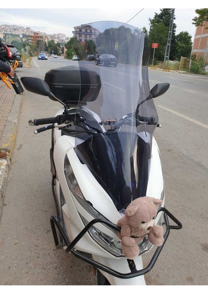 Honda Pcx 125 Ön Cam 2018 2020 Modellere Uyar 83CM  Açıkfüme Renk   4mm Uzun ve Geniş