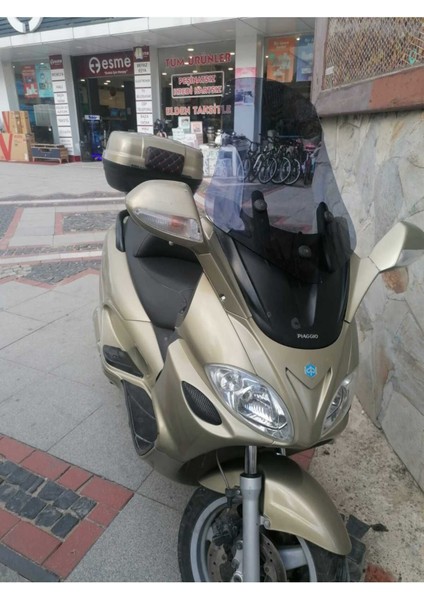 Piaggio X9  Ön Cam 2004 2007 Modellere Uyar 49CM Açıkfüme Renk   4mm Uzun Boylu