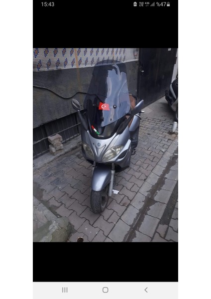 Piaggio X9  Ön Cam 2004 2007 Modellere Uyar 49CM Açıkfüme Renk   4mm Uzun Boylu