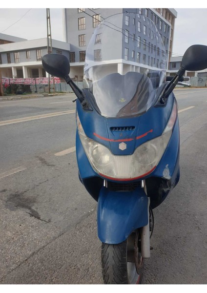 Piaggio X8 200 Ön Cam 2004 2006 Modellere Uyar 53CM Şeffaf Renk 4mm Uzun Boylu