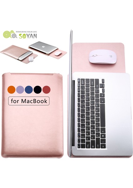 Retina Ekranlı MacBook 12 Inç İçin Crazy Horse Deri Mouse Pad Kılıfı Çanta (2015) Altın (Yurt Dışından) fiyatları