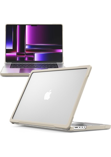 MacBook Pro 16 Inç (2021) A2485/(2023) A2780/A2991 (M1/m2/m3) Pc + Tpu Laptop Kapak Anti Drop Darbeye Dayanıklı Kılıf Haki (Yurt Dışından)