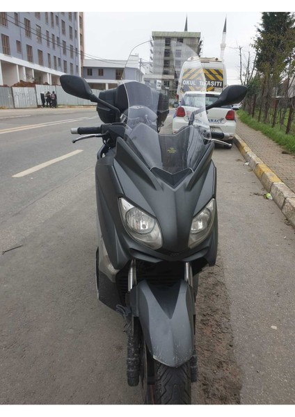 Yamaha Xmax 250 Ön Cam 2011 2013 Modellere Uyar 55CM  Şeffaf Renk  4mm Orta Boylu