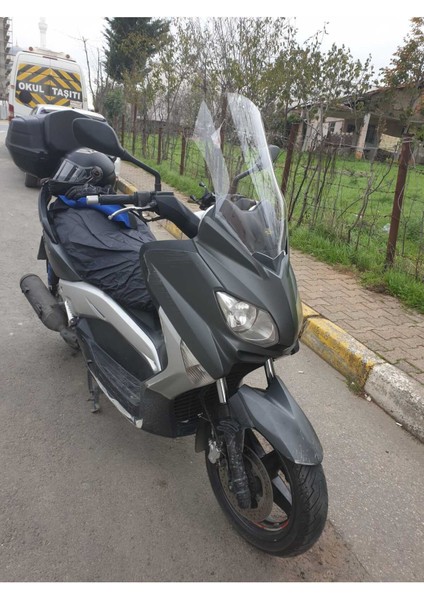 Yamaha Xmax 250 Ön Cam 2011 2013 Modellere Uyar 55CM  Şeffaf Renk  4mm Orta Boylu